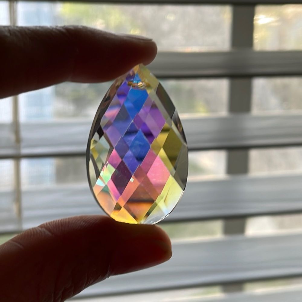 Gorgeous K9 Crystal Drop 38mm w/ Hole